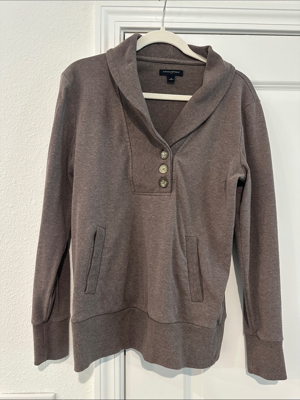 Banana Republic Shawl Collar Pullover - Brown